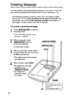 Предварительный просмотр 12 страницы Panasonic KXTCM415B - CORDLES/ANS MAC/HYBR User Manual