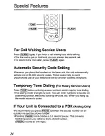 Предварительный просмотр 24 страницы Panasonic KXTCM415B - CORDLES/ANS MAC/HYBR User Manual