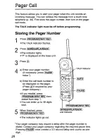 Предварительный просмотр 28 страницы Panasonic KXTCM415B - CORDLES/ANS MAC/HYBR User Manual