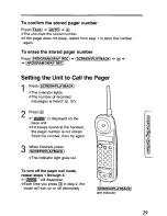 Предварительный просмотр 29 страницы Panasonic KXTCM415B - CORDLES/ANS MAC/HYBR User Manual