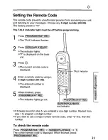 Предварительный просмотр 31 страницы Panasonic KXTCM415B - CORDLES/ANS MAC/HYBR User Manual