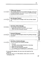 Предварительный просмотр 33 страницы Panasonic KXTCM415B - CORDLES/ANS MAC/HYBR User Manual