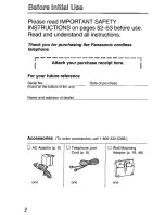 Preview for 2 page of Panasonic KXTCM418B - CORDLES/ANS MAC/HYBR User Manual