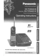 Panasonic KXTCM422B - CORDLES/ANS MAC/HYBR User Manual preview