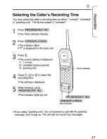 Preview for 17 page of Panasonic KXTCM422B - CORDLES/ANS MAC/HYBR User Manual