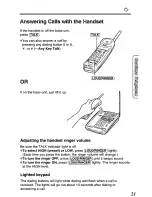 Preview for 21 page of Panasonic KXTCM422B - CORDLES/ANS MAC/HYBR User Manual