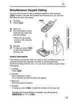 Preview for 25 page of Panasonic KXTCM422B - CORDLES/ANS MAC/HYBR User Manual