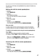 Preview for 27 page of Panasonic KXTCM422B - CORDLES/ANS MAC/HYBR User Manual