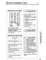 Preview for 49 page of Panasonic KXTCM422B - CORDLES/ANS MAC/HYBR User Manual