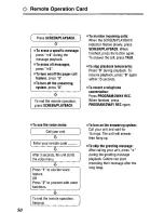 Preview for 50 page of Panasonic KXTCM422B - CORDLES/ANS MAC/HYBR User Manual