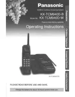 Предварительный просмотр 1 страницы Panasonic KXTCM940DB - CORDLESS 900 ANALOG User Manual