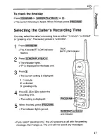 Предварительный просмотр 17 страницы Panasonic KXTCM940DB - CORDLESS 900 ANALOG User Manual