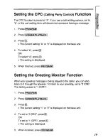 Предварительный просмотр 19 страницы Panasonic KXTCM940DB - CORDLESS 900 ANALOG User Manual