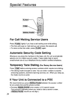 Предварительный просмотр 28 страницы Panasonic KXTCM940DB - CORDLESS 900 ANALOG User Manual