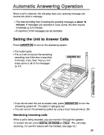 Предварительный просмотр 29 страницы Panasonic KXTCM940DB - CORDLESS 900 ANALOG User Manual