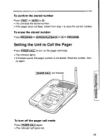 Предварительный просмотр 33 страницы Panasonic KXTCM940DB - CORDLESS 900 ANALOG User Manual