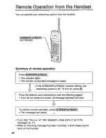 Предварительный просмотр 40 страницы Panasonic KXTCM940DB - CORDLESS 900 ANALOG User Manual