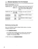 Предварительный просмотр 42 страницы Panasonic KXTCM940DB - CORDLESS 900 ANALOG User Manual