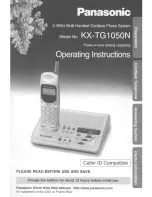 Panasonic KXTG1050N - CORDLESS TELEPHONE S User Manual preview