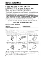 Preview for 2 page of Panasonic KXTG1050N - CORDLESS TELEPHONE S User Manual