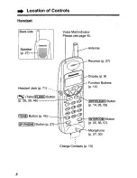 Preview for 8 page of Panasonic KXTG1050N - CORDLESS TELEPHONE S User Manual