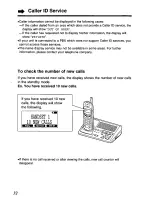 Preview for 32 page of Panasonic KXTG1050N - CORDLESS TELEPHONE S User Manual