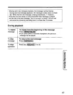 Preview for 63 page of Panasonic KXTG1050N - CORDLESS TELEPHONE S User Manual