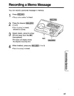 Preview for 65 page of Panasonic KXTG1050N - CORDLESS TELEPHONE S User Manual