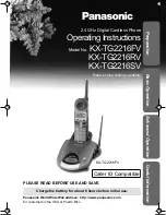 Panasonic KXTG2216FV - 2.4 GHZ DIGITAL PHON Operating Instructions Manual preview