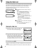 Предварительный просмотр 22 страницы Panasonic KXTG2216FV - 2.4 GHZ DIGITAL PHON Operating Instructions Manual