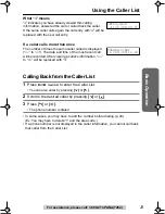 Предварительный просмотр 23 страницы Panasonic KXTG2216FV - 2.4 GHZ DIGITAL PHON Operating Instructions Manual