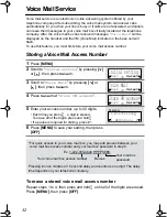 Предварительный просмотр 32 страницы Panasonic KXTG2216FV - 2.4 GHZ DIGITAL PHON Operating Instructions Manual