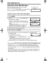 Предварительный просмотр 34 страницы Panasonic KXTG2216FV - 2.4 GHZ DIGITAL PHON Operating Instructions Manual