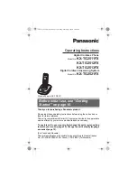 Panasonic KXTG2511FX Operating Instructions Manual preview