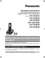 Panasonic KXTG313SK Operating Instructions Manual предпросмотр