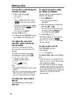 Preview for 20 page of Panasonic KXTG5055W - 5.8GHZ FHSS CDL Operating Instructions Manual