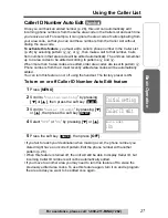 Preview for 27 page of Panasonic KXTG5055W - 5.8GHZ FHSS CDL Operating Instructions Manual