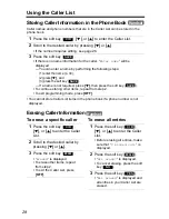 Preview for 28 page of Panasonic KXTG5055W - 5.8GHZ FHSS CDL Operating Instructions Manual