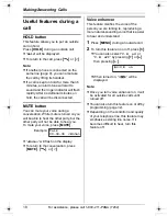 Предварительный просмотр 18 страницы Panasonic KXTG5428B - 5.8 GHZ TOT 1HS Operating Instructions Manual