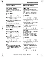 Предварительный просмотр 33 страницы Panasonic KXTG5428B - 5.8 GHZ TOT 1HS Operating Instructions Manual