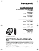 Preview for 1 page of Panasonic KXTG6052B Operating Instructions Manual