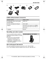 Preview for 5 page of Panasonic KXTG6052B Operating Instructions Manual