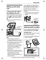 Preview for 9 page of Panasonic KXTG6052B Operating Instructions Manual