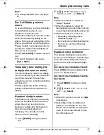 Предварительный просмотр 17 страницы Panasonic KXTG6052B Operating Instructions Manual