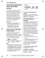 Предварительный просмотр 36 страницы Panasonic KXTG6052B Operating Instructions Manual