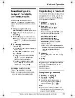 Предварительный просмотр 39 страницы Panasonic KXTG6052B Operating Instructions Manual