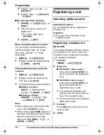 Предварительный просмотр 26 страницы Panasonic KXTG6423 - EXPAND DIGITAL PHONE Operating Instructions Manual