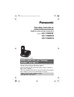 Предварительный просмотр 1 страницы Panasonic KXTG6591E Operating Instructions Manual