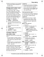 Предварительный просмотр 27 страницы Panasonic KXTG7531 - EXP CORDLESS PH/ANS SYS Operating Instructions Manual