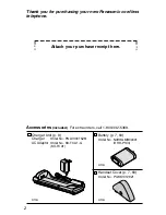 Preview for 2 page of Panasonic KXTGA272S - H/S FOR KXTG2700 Operating Instructions Manual